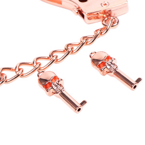 Bracelet de contrainte BDSM en métal véritable doré et argenté, 252 grammes, 100 % étanche, pour flirt conjugal et cosplay - Product Image 3