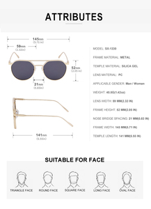 Lunettes <span class=keywords><strong>de</strong></span> soleil Partagas, style punk tendance, logo personnalisé, monture ronde en métal, double pont, UV400, pour femmes et hommes - Product Image 6