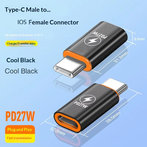 Câble adaptateur de charge et de données USB-C pour téléphones mobiles, convertisseur de charge rapide USB-C vers 8 broches femelle - Product Image 3