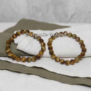 Guérison de la vie Lemon Tiger Stone Gemstone Bracelets perlés Accessoires à la mode - Product Image 1