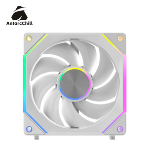 Ventilateur de boîtier PC ARGB silencieux AntarcChill White Modular Snap <span class=keywords><strong>Fan</strong></span> Center CD Ring Side Mirror Daisy Chain OEM - Product Image 4