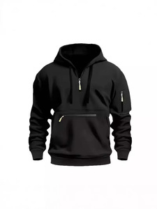 <span class=keywords><strong>Pull</strong></span> à capuche de sport surdimensionné pour hommes, taille multi-poches à fermeture éclair, <span class=keywords><strong>pull</strong></span> chaud d'automne et d'hiver - Product Image 5