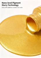 Laque acrylique métallisée liquide pour application sur bougies – Couleurs Or/Argent/Or Rose – Pulvérisation et trempage – Non toxique et sûre