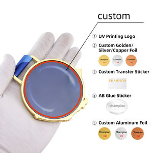 Medaglie in Cristallo con Design Aquila da 8cm, Retro Vuoto per <span class=keywords><strong>Logo</strong></span> e Lettere Personalizzate, Medaglie Commemorative con Anello Dorato - Product Image 4