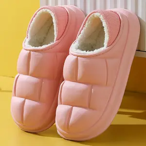 Winter Slippers Warm Indoor Thick Sole Men Home Shoes Plush Dual Purpose Shoe Light Outside Slippers