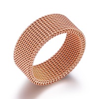 Vnox — bague en maille et acier inoxydable pour hommes et femmes, mariage, nouveau Style, cadeau de noël
