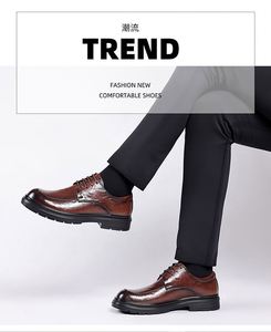 Zapatos de Cuero de Diseño de Lujo para Hombre, con Punta Cuadrada, Casuales de Negocios, Antideslizantes, Transpirables, Ligeros y de Alta Calidad para Oficina - Product Image 6