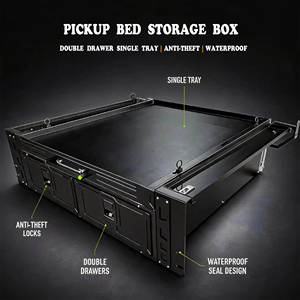 Cocina de camping para caja de camioneta con tanque de agua integrado, unidades de cajones selladas, módulos de acero con cierre manual, impermeables y a prueba de polvo para expediciones <span class=keywords><strong>4x4</strong></span> - Product Image 4