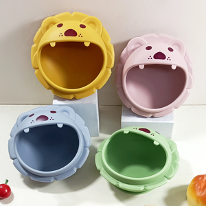 Bol pour bébé en silicone de qualité alimentaire en forme de lion bols de dessin animé <span class=keywords><strong>Bebe</strong></span> Plato Logo personnalisé bols à fond d'aspiration forte pour les enfants à manger - Product Image 1
