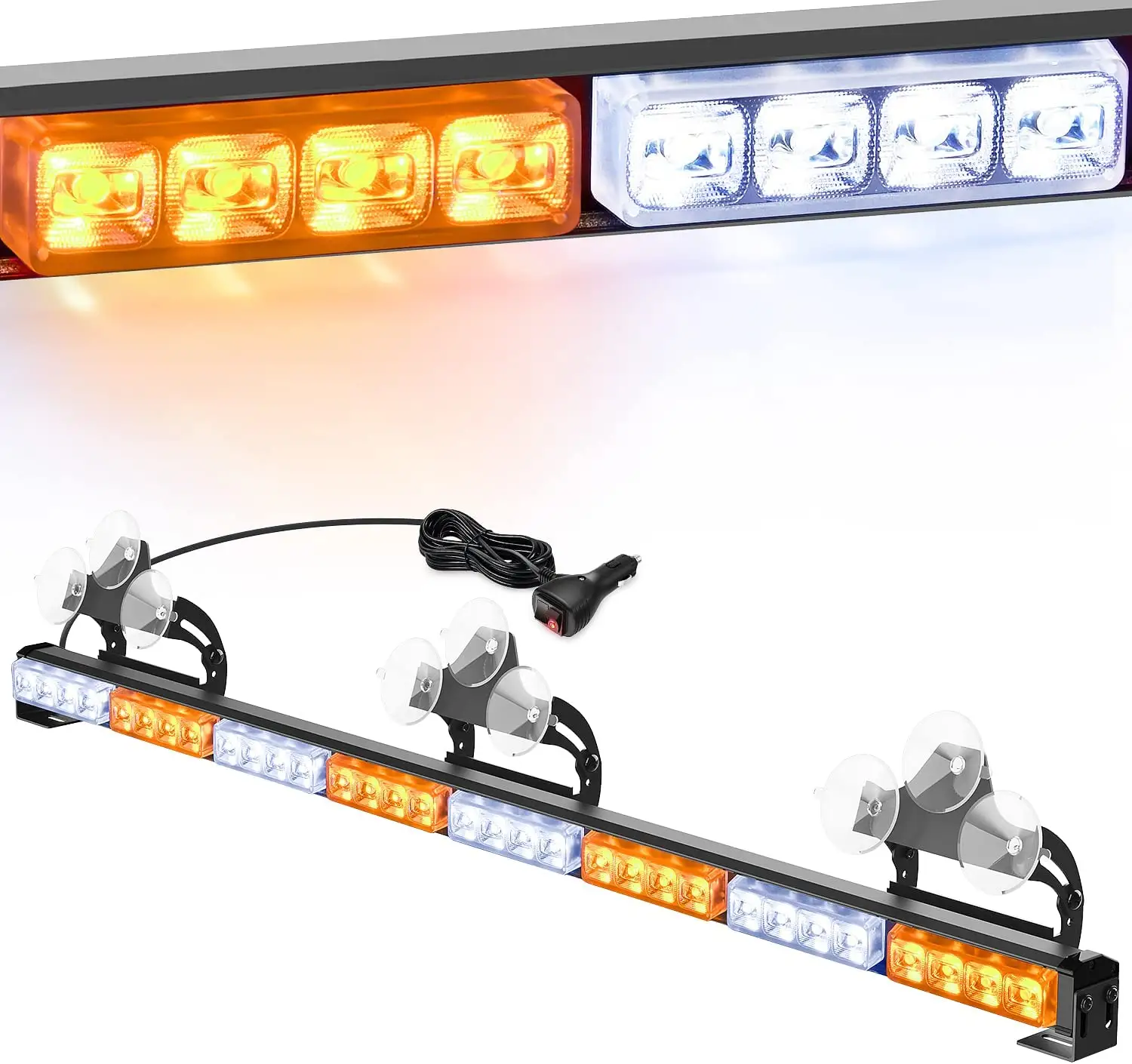 Super Brilhante 32 LED 35 Polegada Pára-brisas De Emergência Strobe luz Bar Magro Luzes De Advertência De Segurança para Caminhão De Tráfego