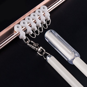 IKSUN Tringles <span class=keywords><strong>à</strong></span> rideaux en aluminium avec poignée en plastique <span class=keywords><strong>Tringle</strong></span> <span class=keywords><strong>à</strong></span> rideaux Accessoires Pôle - Product Image 1