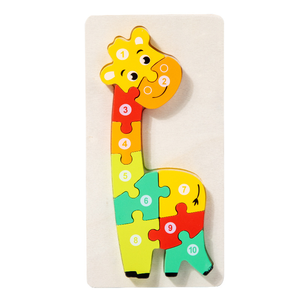 Puzzle en bois Montessori - <span class=keywords><strong>Chiffres</strong></span> 3D, aide pédagogique éducative, jouet d'entraînement logique <span class=keywords><strong>pour</strong></span> <span class=keywords><strong>les</strong></span> tout-petits de 2 à 7 ans - Product Image 6