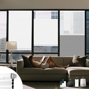 Zigbee Alexa tuya Wifi Google vấn đề không khoan mà không cần khoan không có công cụ cơ giới di động Shades tổ ong Rèm cho cửa sổ - Product Image 5