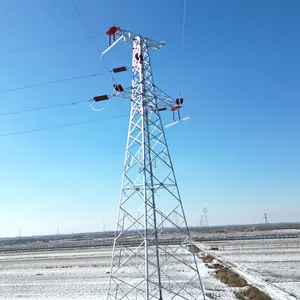 Torre de energía galvanizada por inmersión en caliente de 10kv a 750kv para torres y accesorios de telecomunicaciones de transmisión de acero eléctrico