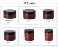 Pot Krim Kosmetik Plastik PET Hitam Putih Transparan Grosir 100ml dengan Tutup, Grade Makanan