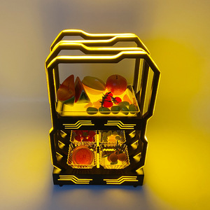 LED Illuminated Double Layer Fruit Platter Modern <b>Bar</b> <b>Snack</b> Rack KTV Dried Fruit Display Indoor Use - Product Image 2