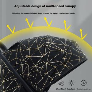 Poussette bébé portable et légère avec chariot pour enfants à paysage élevé, roues en EVA, ceinture de sécurité à cinq points pour un confort en déplacement - Product Image 3