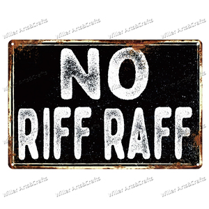 Letreros Metálicos No Riff Raff, Letreros de Metal para Cuarto de Hombre, Placa Decorativa para Colgar en la Pared, Cocina, Cobertizo, Garaje - Product Image 5