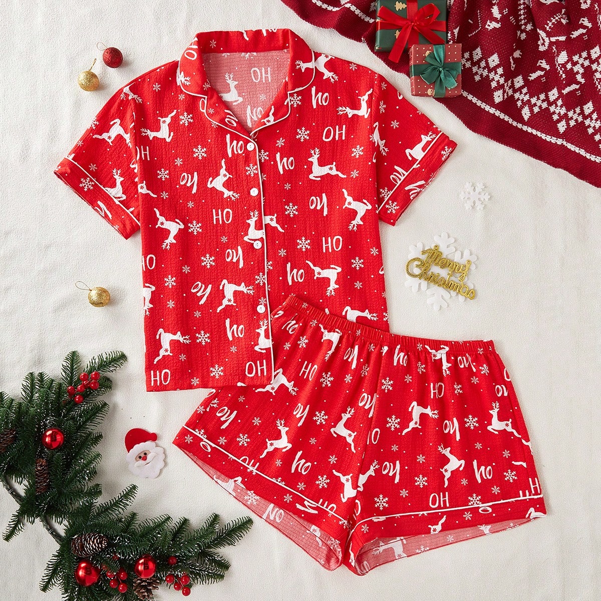 Family Pajamas Reindeer Christmas Pajamas for 2023/24