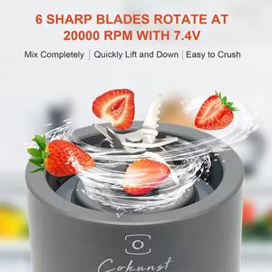 Licuadora de Mano Portátil para Smoothies y Batidos, Mini Licuadora de Frutas de Plástico para Viaje, con Batería Recargable USB de 4000 mAh - Product Image 3