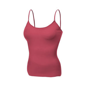 Débardeur court sportif et durable pour femme, sans couture, en modal, à bretelles spaghetti, sans manches, décontracté - Product Image 1