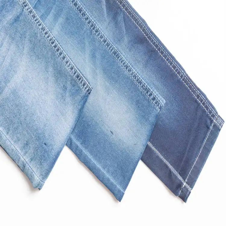 light weight denim fabric high quality indigo knit look jeans cotton denim jeans fabric