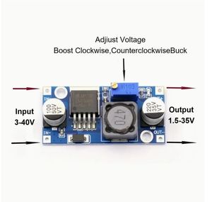 Convertidor reductor de voltaje CC a CC LM2596, regulador de voltaje de 3.0-40V a 1.5-35V, módulo reductor de fuente de alimentación - Product Image 3