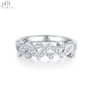 Anillo de Diamantes Naturales de Oro Blanco Sólido de 18K de Alta Calidad, Estilo Vintage, con Filigrana Antigua, para Compromiso o Boda, para Mujer - Product Image 3