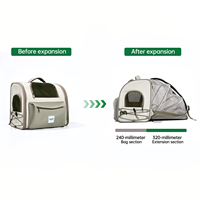 Sac à dos extensible TOUCHDOG pour chat, capacité jusqu'à 7,2 kg, imperméable et respirant, idéal pour la randonnée et les activités de plein air