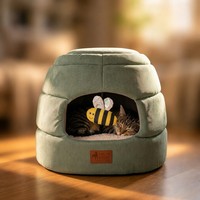 Fabricant, vente en gros, lits pour chats en éponge personnalisés avec logo, nid douillet pour chats d'intérieur