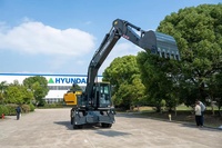 Nueva Excavadora de Ruedas Hyundai 210 con Motor Cummins, Excelente Rendimiento, Maquinaria de Construcción en Venta a Precio Económico