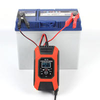 Foxsur chargeur de batterie de réparation d'impulsion automatique à 7 étages 12V 7A chargeur de voiture de moto batterie plomb-acide mainteneur désulfateur