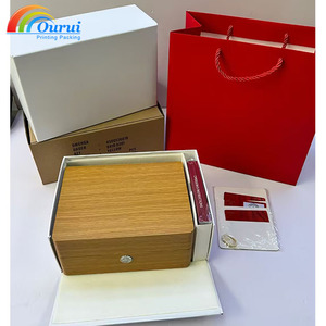 High Quality Elegant Heritage Luxury Designer Watches Customized Logo Yellow Wooden Box for Brand Watches - Product Image 4