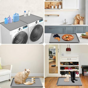 Lf1401 Alfombrilla de silicona para lavadora, almohadilla cuadrada antideslizante con aislamiento térmico para uso doméstico - Product Image 5