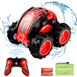 Kids Remote Control Car 2.4G RC Car Boat 360 Rotation Land Water RC Stunt Car Double Sided Raido Control Off-road Vehicle