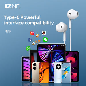 Auriculares intrauditivos con <span class=keywords><strong>cable</strong></span> metálico, audífonos de 3,5mm con micrófono, color blanco, bajo precio, a granel, tipo C, el más <span class=keywords><strong>barato</strong></span> - Product Image 3