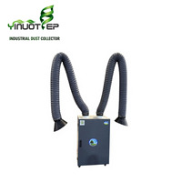 Extracteur de fumée mobile à double bras industriel pour stations de soudage multiples