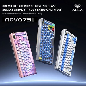Nova75 Özel %75 Mekanik Klavye Üç Modlu 2.4G Kablosuz Gasket Klavye Çok Katmanlı Ses Yalıtımlı RGB - Product Image 1