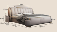 Ensemble de meubles de chambre à coucher haut de gamme en gros, lit moderne de luxe taille King/Queen, lit double rembourré moderne, ensemble de chambre à coucher en cuir