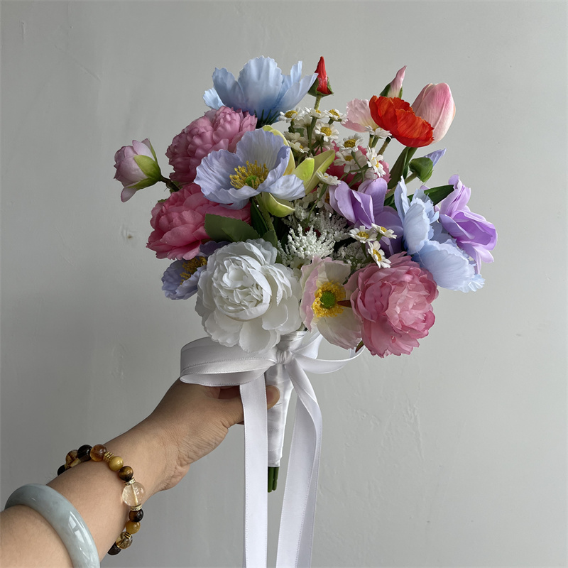 mixed color bridal bouquet-2