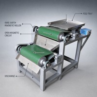 Séparateur magnétique à anneau à haute intensité à sec avec doubles rouleaux magnétiques puissants pour le traitement des minerais non métalliques