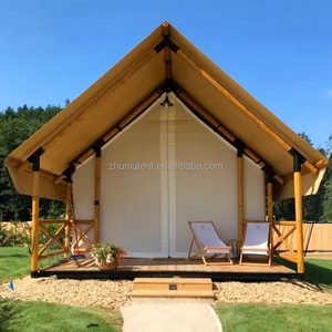 Tentes de glamping de luxe quatre saisons imperméables <span class=keywords><strong>en</strong></span> PVC avec cadre <span class=keywords><strong>en</strong></span> bois <span class=keywords><strong>pour</strong></span> les <span class=keywords><strong>vacances</strong></span> <span class=keywords><strong>en</strong></span> <span class=keywords><strong>famille</strong></span>, <span class=keywords><strong>camping</strong></span> avec balcon extérieur de 24 m - Product Image 4