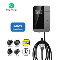Nueva Estación de Carga para Vehículos Eléctricos de 22kW con Clasificación IP65, Compatible con OCPP 1.6j, Enchufe Tipo 2 GB 32A, Control Automático/por Tarjeta, Uso Público, WrightCharge