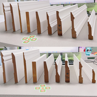 Plinthes en bois apprêté blanc, échantillons gratuits, moulures en MDF