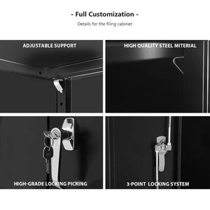 Armoire à dossiers en acier à deux portes gris clair, design moderne, mobilier de bureau, réglable pour atelier, hôpital, école, durable - Product Image 5