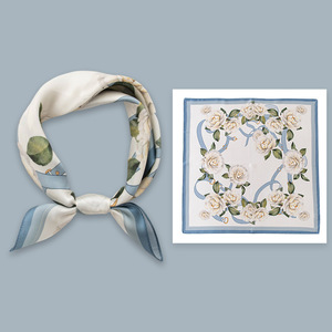 Regalo di San Valentino 100% sciarpa di seta di fascia alta sciarpa estiva 53 pezzi piccola sciarpa di seta foulard di seta da legare intorno <span class=keywords><strong>al</strong></span> <span class=keywords><strong>collo</strong></span>. - Product Image 1