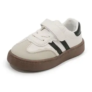 Детская Летняя Спортивная повседневная обувь для мальчиков, белая парусиновая обувь с мягкой подошвой для девочек