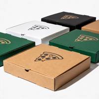 Boîte à pizza carrée personnalisée en carton ondulé E Flute, épaissie, résistante à l'huile, conçue pour la livraison