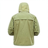 Jaket Berkerudung Pelindung Sinar Matahari UPF50 Bahan Ice-silk untuk Pria Wanita Gaya Pasangan Musim Panas Outdoor Memancing Sporty Trendi Anti Kusut