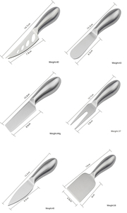 Tutto in acciaio inossidabile utensili per <span class=keywords><strong>formaggio</strong></span> <span class=keywords><strong>Set</strong></span> di <span class=keywords><strong>coltelli</strong></span> <span class=keywords><strong>da</strong></span> <span class=keywords><strong>formaggio</strong></span> all'ingrosso Premium <span class=keywords><strong>da</strong></span> 6 pezzi con scatola regalo magnetica - Product Image 2